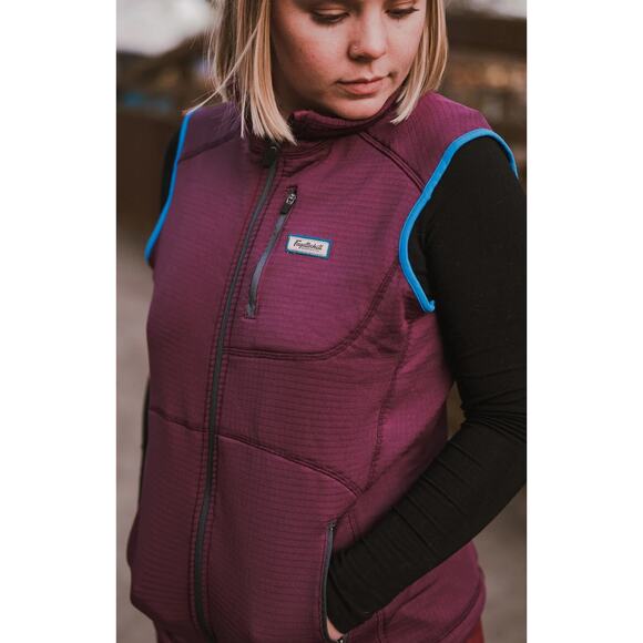 Fayettechill Outerwear LO Fleece Polartec Vest in Plum Size S - Picture 1 of 16